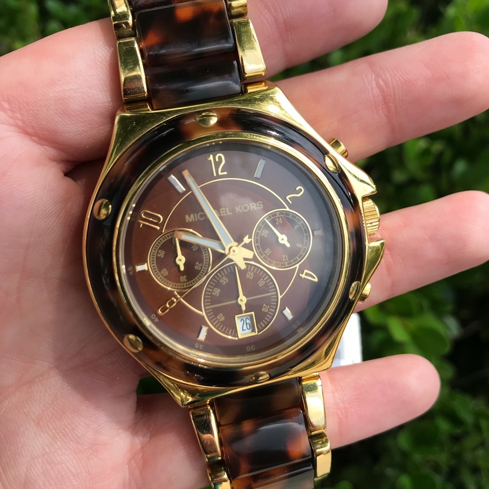 Michael Kors Gold/Tortoise Watch NWT